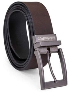 timberland pro men's 38mm harness roller reversible leather belt, brown/black, 36