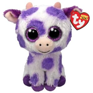 Ty Beanie Boo Ethel - Spotted Purple Cow - 6"", 37345